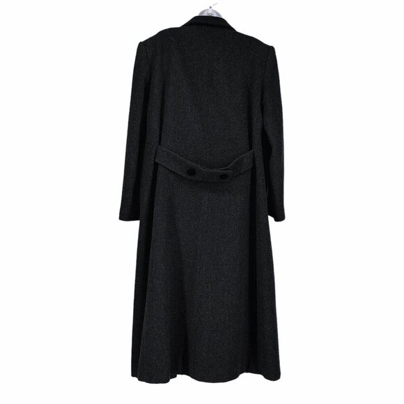 VTG Forecaster of Boston Long Wool Coat Velvet Trim Preppy Old Money Womens 16 B - Picture 5 of 13